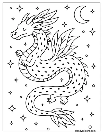 Dragonfruit Dragon Coloring Page