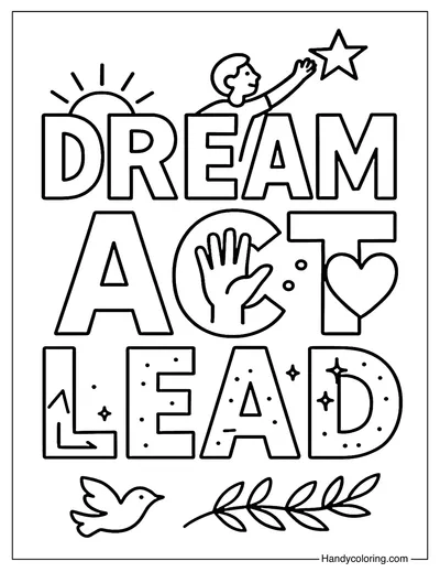 Dream Act Lead Coloring Page