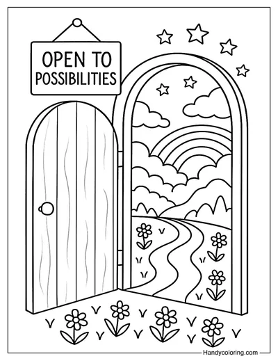 Dream Door Coloring Page