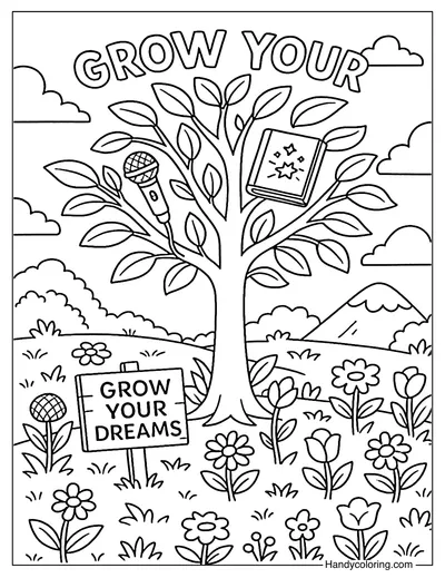 Dream Garden Coloring Page