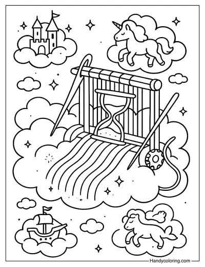 Dream Weavers Cloud Loom Coloring Page