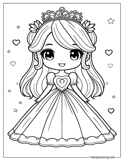 Dress for Girl Coloring Page