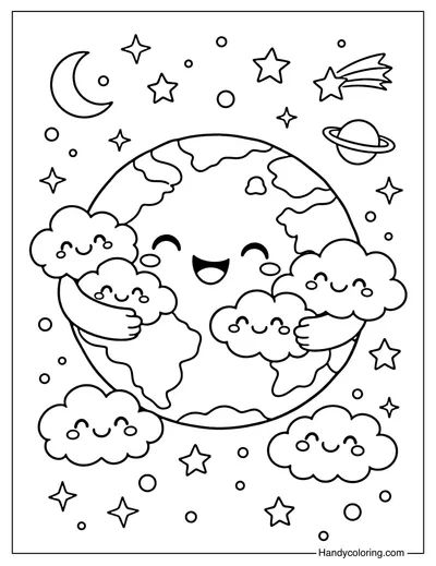 Earth Hugging Friendly Clouds