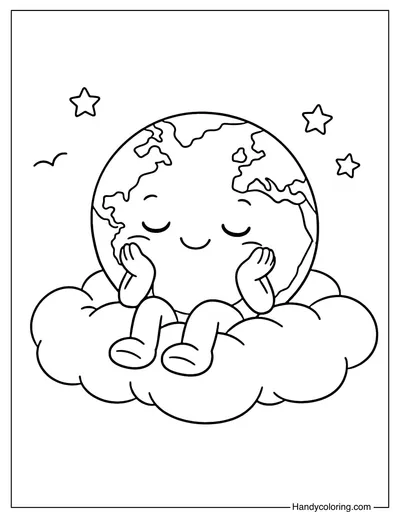 Earth Sitting on a Cloud