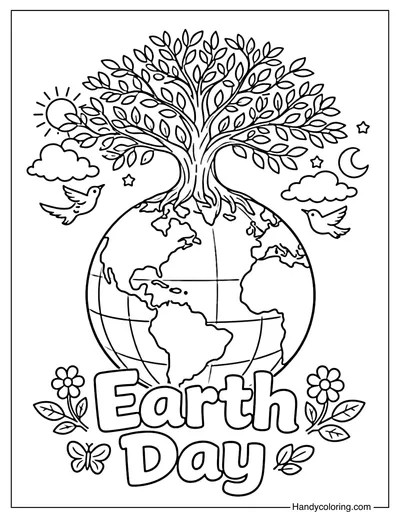 Earth with a Big Tree