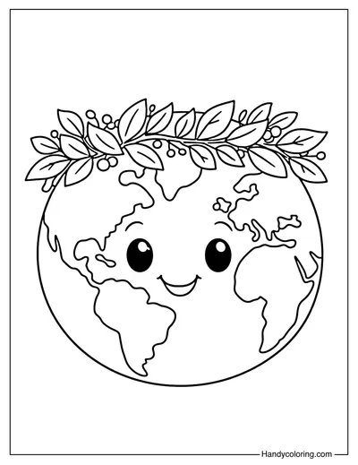Earth with Simple Leaf Crown