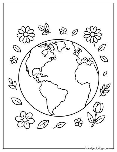 Earth with Small Flowers
