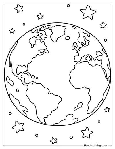 Earth with Stars