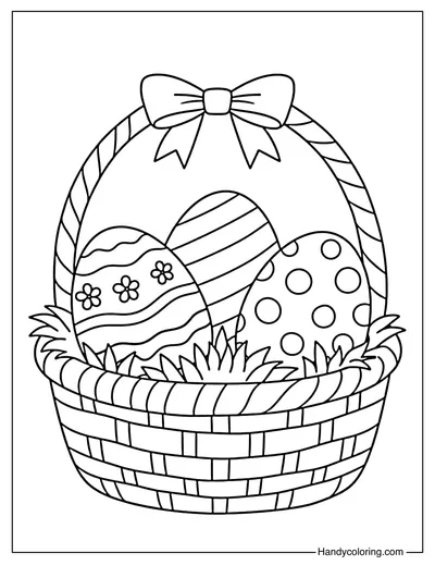 Easter Basket Coloring Page
