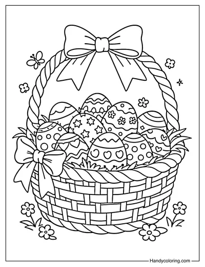 Easter Basket Full of Eggs