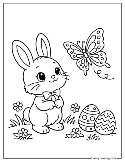 Easter Bunny and Butterfly