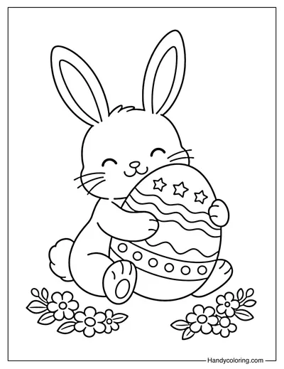 Easter Bunny Coloring Page