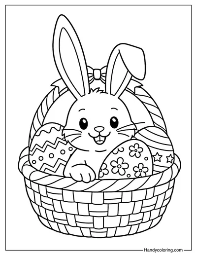 Easter Bunny in Basket