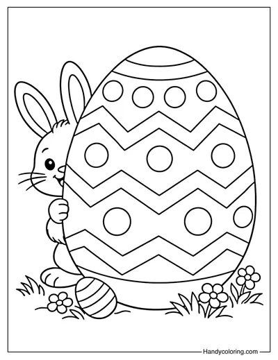 Easter Bunny with Big Egg