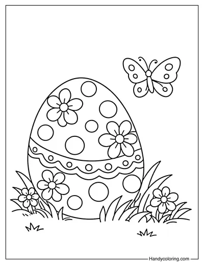 Easter Egg and Butterfly