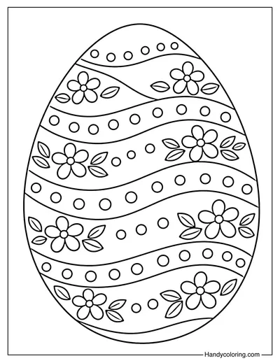 Easter Egg Coloring Page PDF