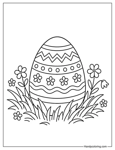 Easter Egg in Grass