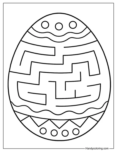 Easter Egg Maze Coloring Page