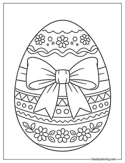 Easter Egg with Bow