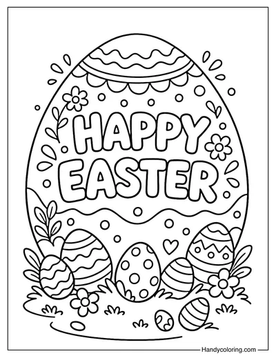 Easter Eggs Coloring Page
