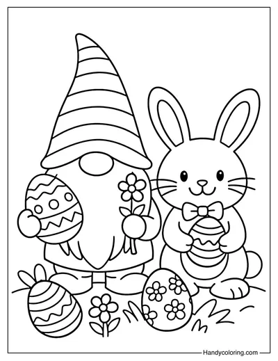 Easter Gnome with Bunny