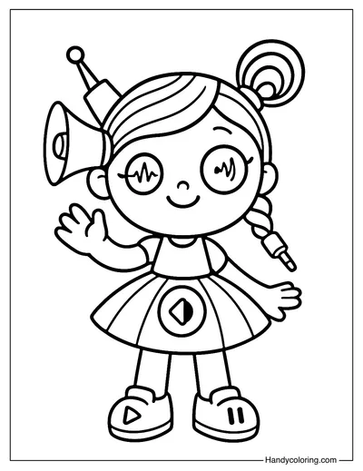 Echo the Talking Doll Coloring Page