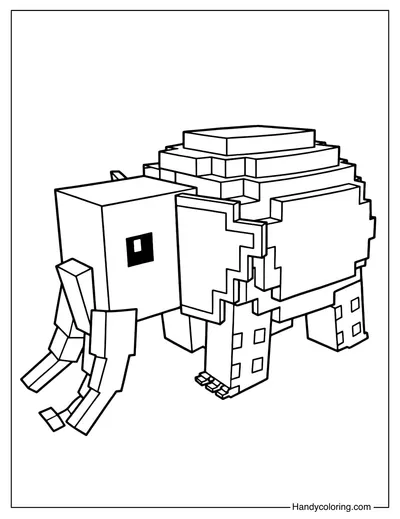Elefanto Cocofanto Plants vs Brainrots Coloring Page