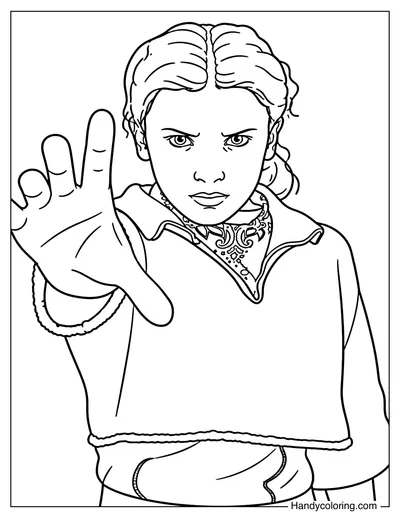 Eleven Concentrating Her Psychic Power