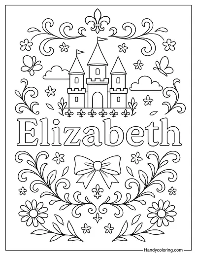 Elizabeth Name Coloring Page