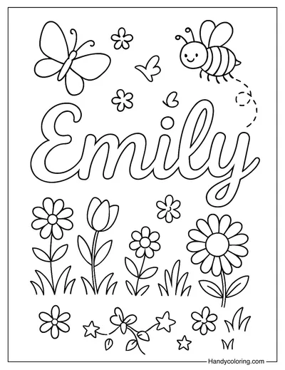 Emily Name Coloring Page