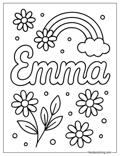 Emma Name Coloring Page