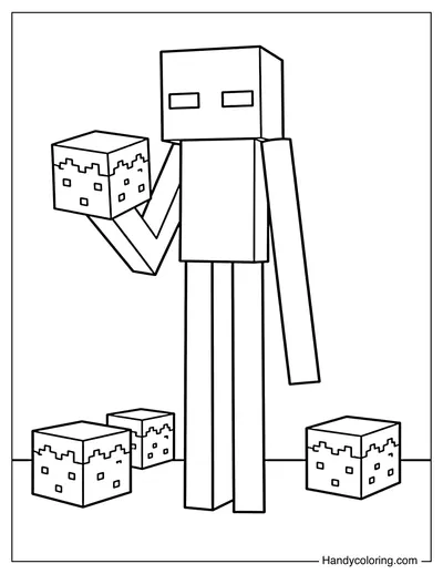 Enderman Holding a Grass Block