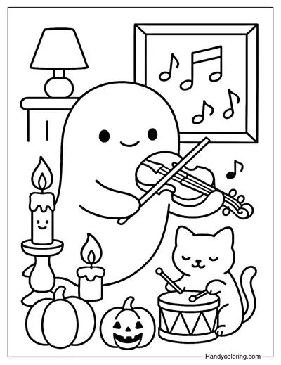 Evening Melody Coloring Page