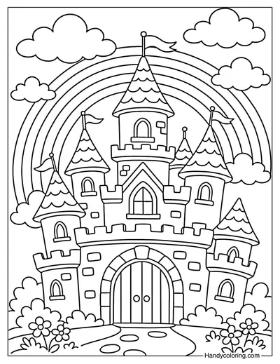 Fairy Castle with Rainbow