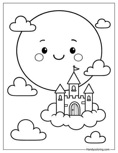 Fairy Moon Coloring Page