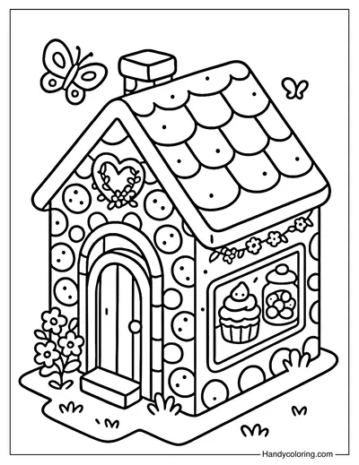 Fairy Tale Bakery Coloring Page