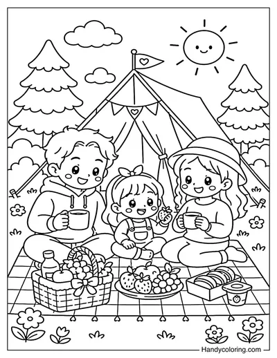 Family Camping Picnic