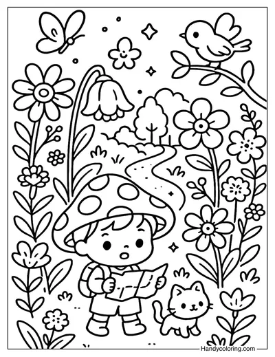 Fantasy Garden Coloring Page