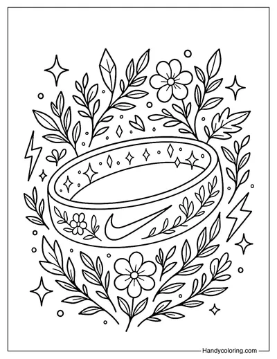 Fantasy Nike Headband Coloring Page