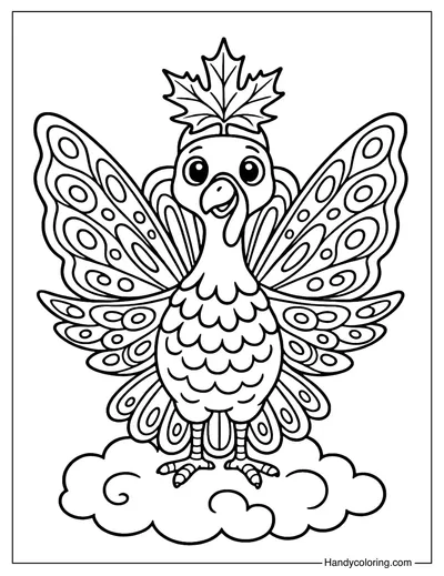 Fantasy Turkey Coloring Page