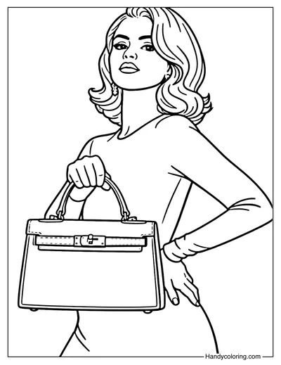 Fashion Selena Gomez Coloring Page