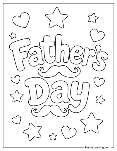 Father's Day with Cute Mustache Accents