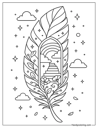Feather Portal Coloring Page