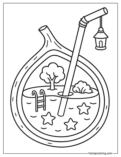Fig Zen Pool Coloring Page
