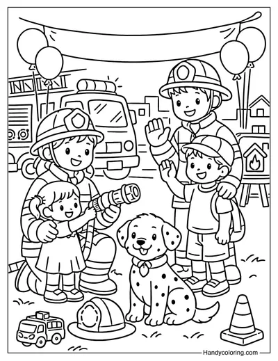 Firefighter Community Visit