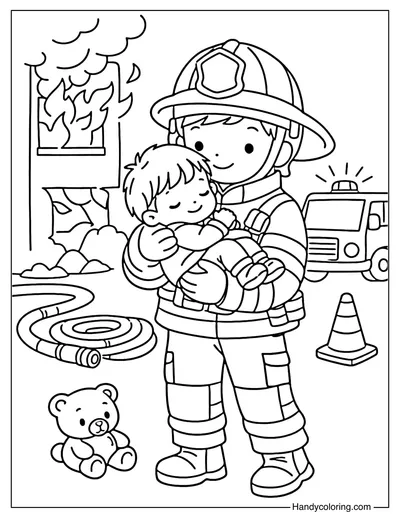 Firefighter Rescue Baby
