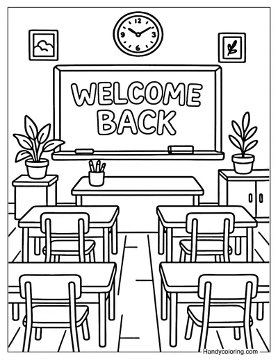 First Day of School Coloring To Print