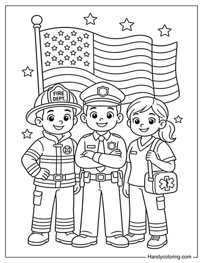 First Responders Standing Together