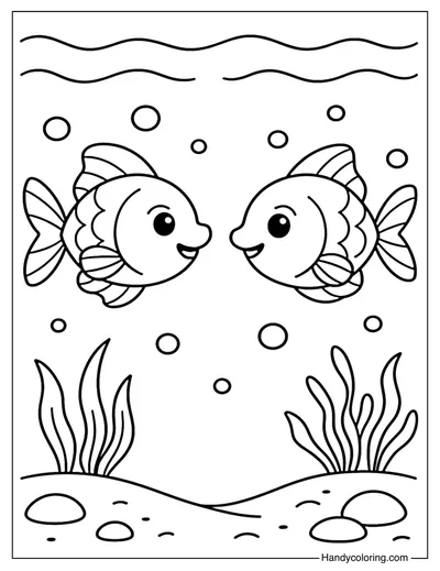 Fish Friends Coloring Page
