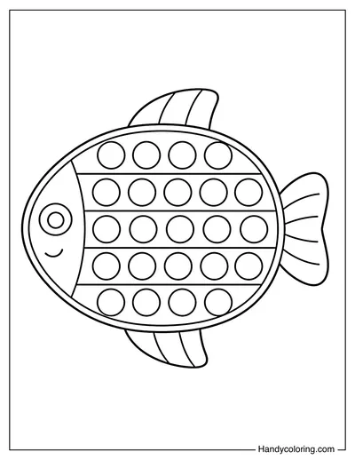 Fish Shape Pop It with Simple Fins